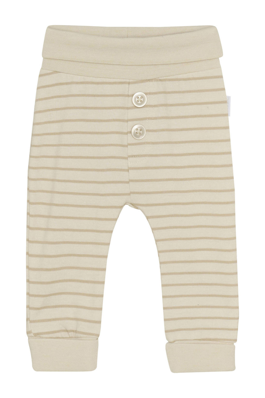 Ecru Noppies baby gestreepte casual broek van stretchkatoen met elastische tailleband
