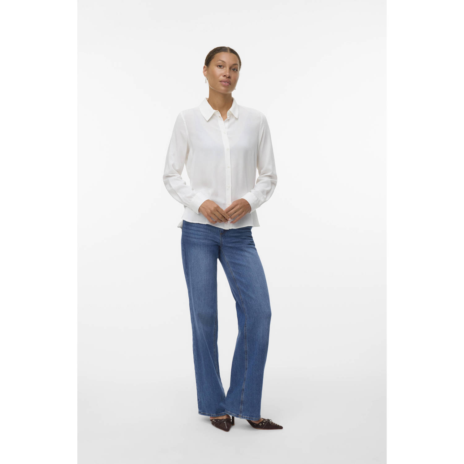 Vero Moda Overhemdblouse VMBUMPY L S BASIC SHIRT WVN GA NOOS