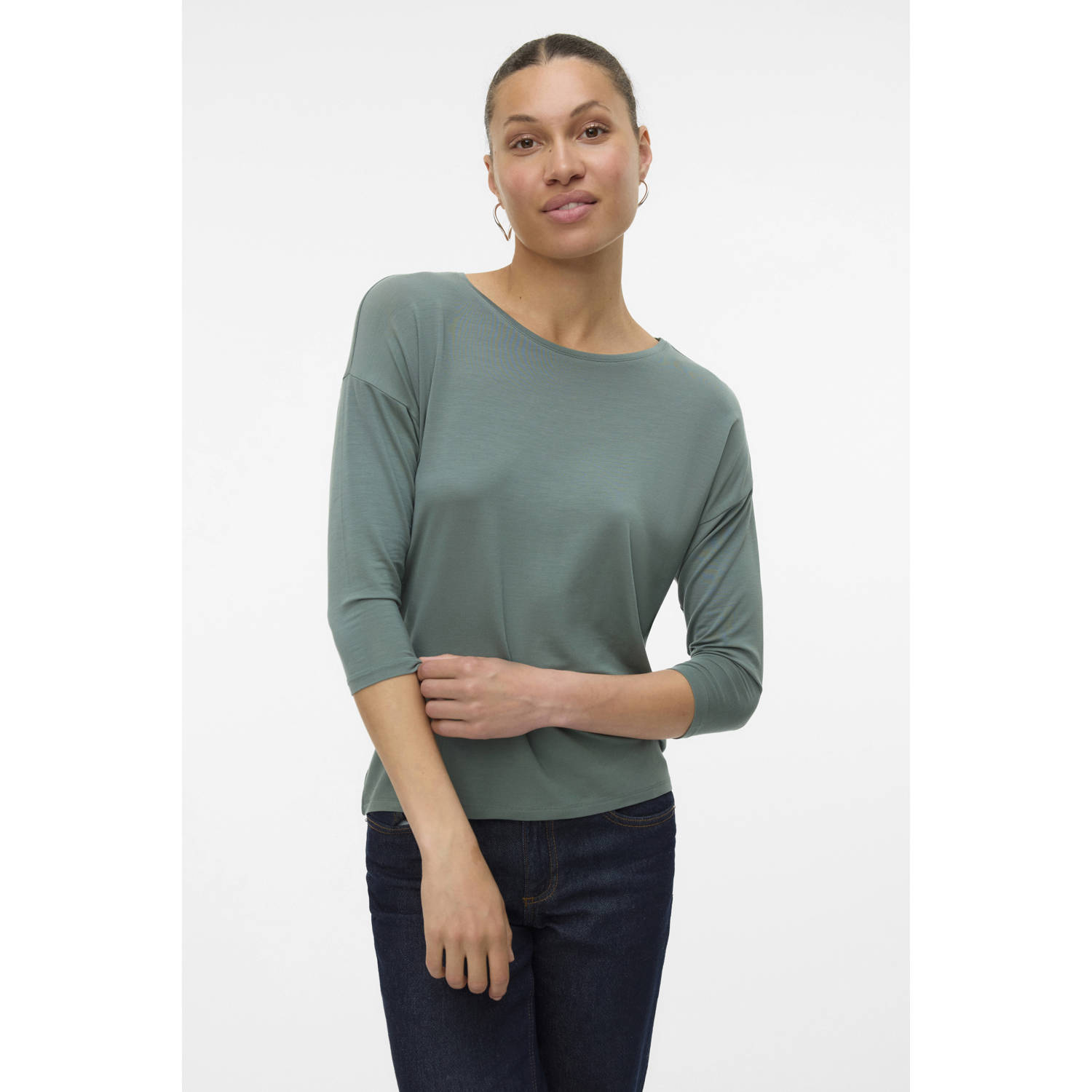 Vero Moda Shirt met 3 4 mouwen VMAVA 3 4 TOP JRS GA NOOS