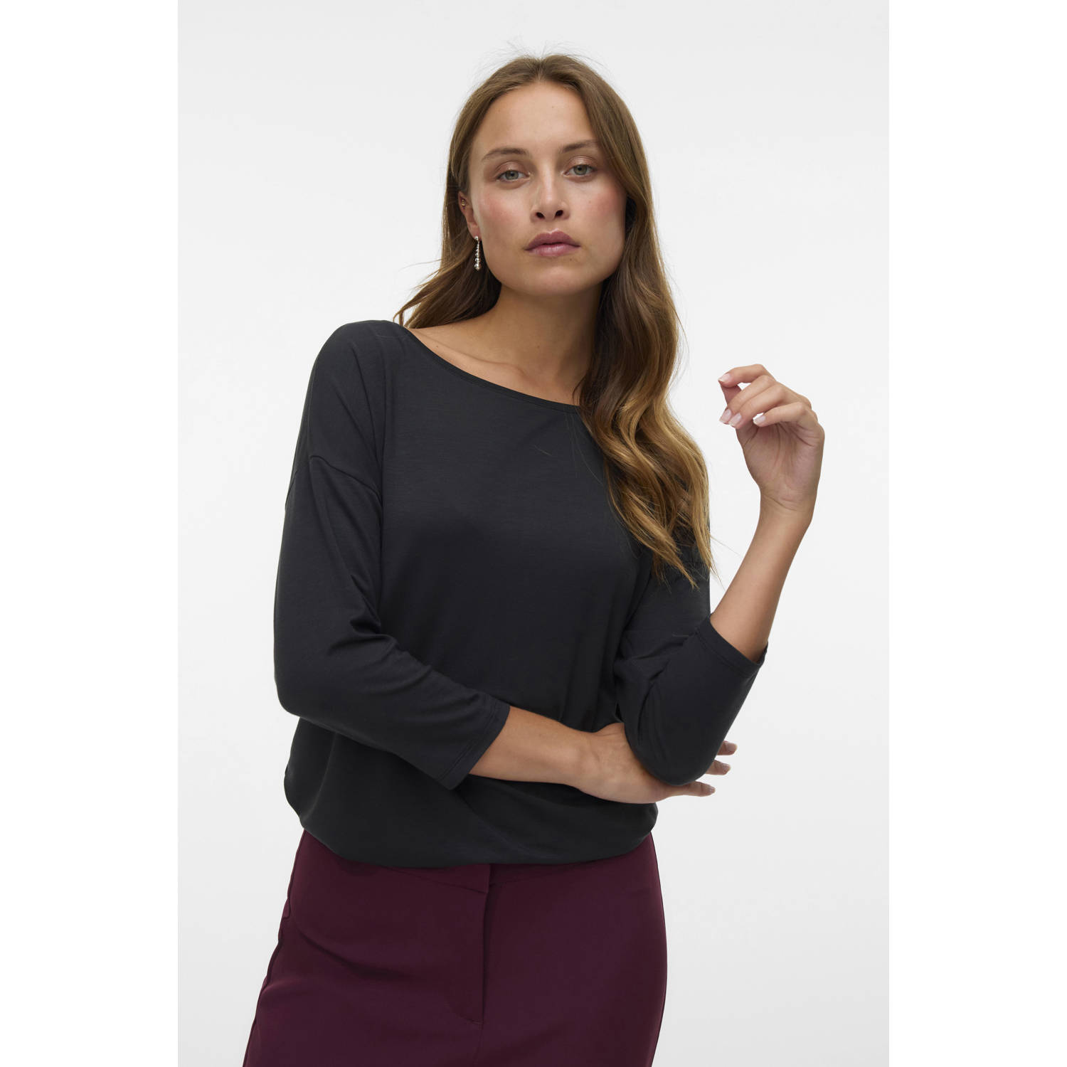 Vero Moda Shirt met 3 4 mouwen VMAVA 3 4 TOP JRS GA NOOS