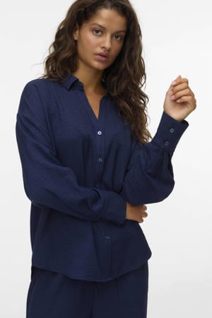 blouse blauw