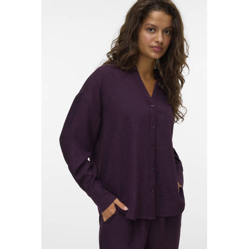 VERO MODA blouse donkerpaars afbeelding