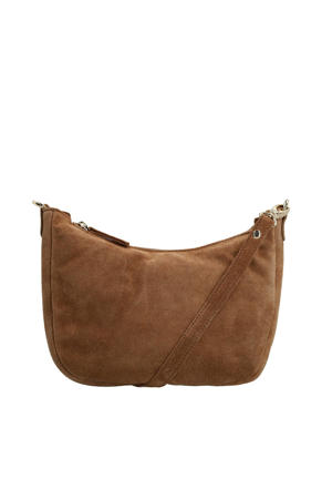  suede crossbody tas bruin