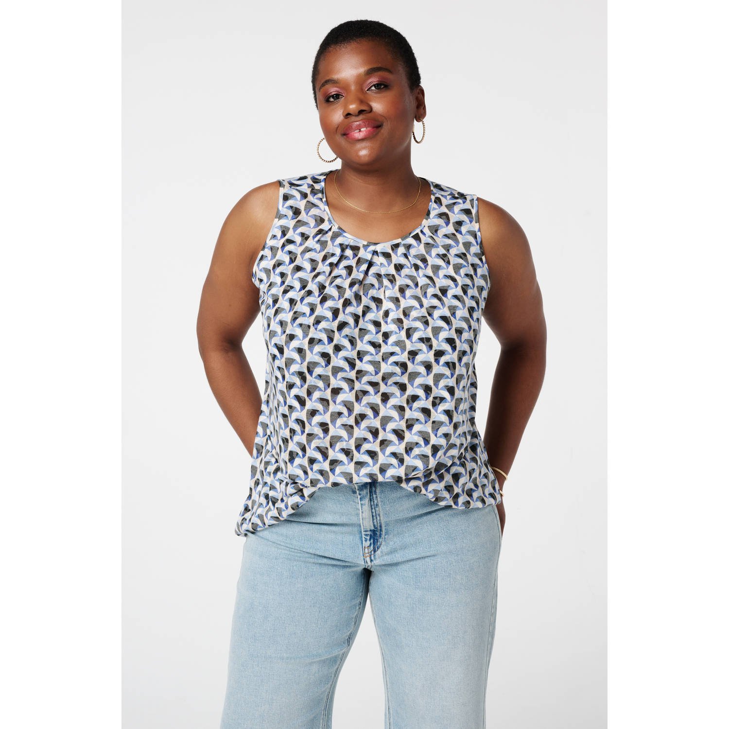 MS Mode top blauw