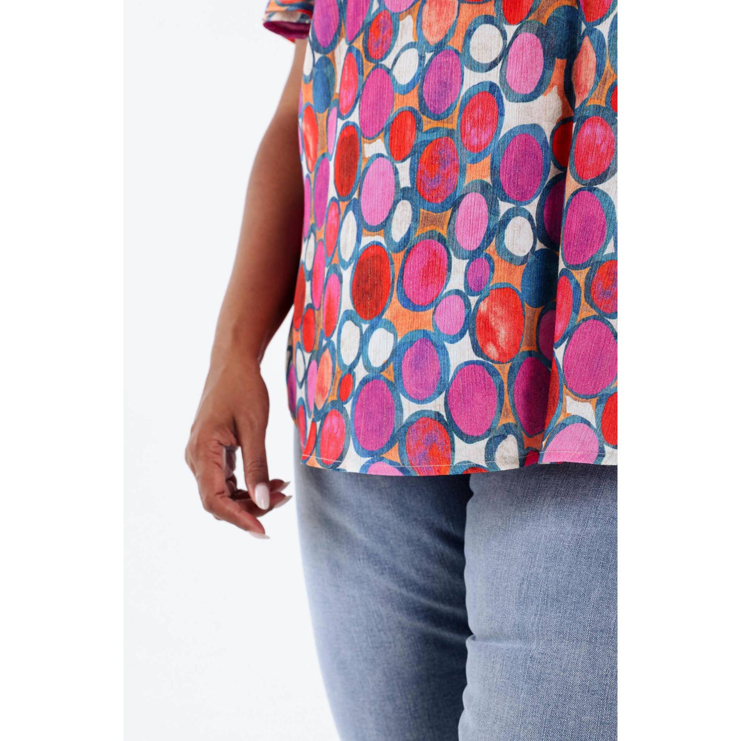 Paprika top multi met lurex