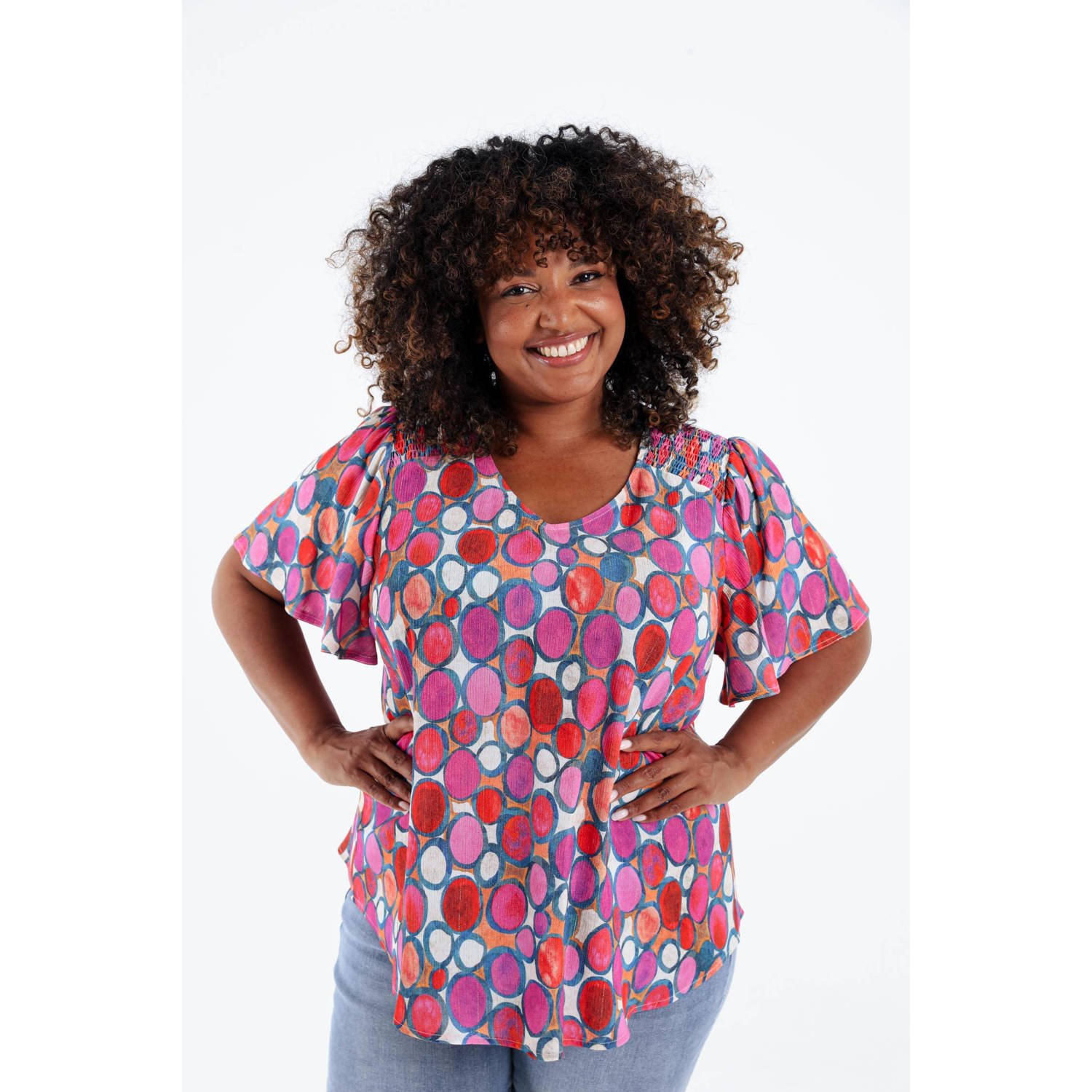 Paprika top multi met lurex