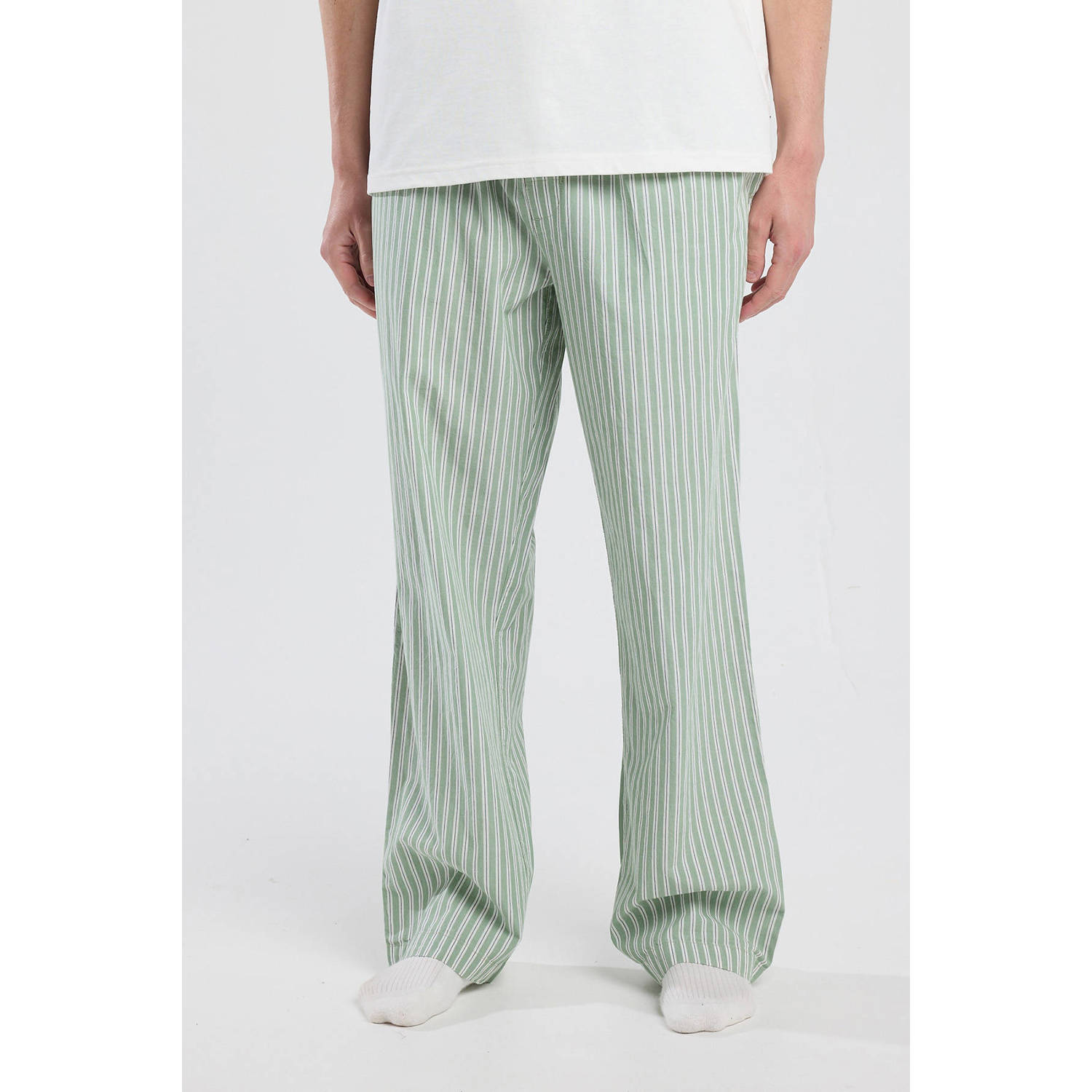 America Today pyjamabroek Lio groen wit