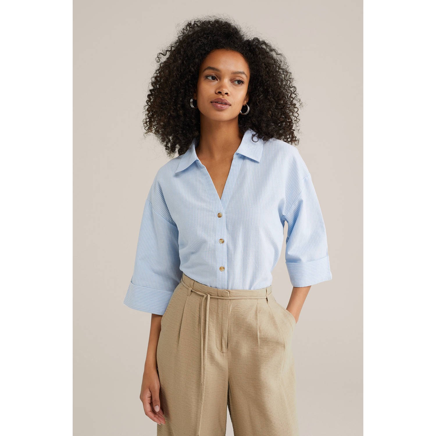 WE Fashion blouse lichtblauw