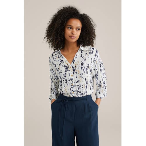 WE Fashion blouse donkerblauw afbeelding