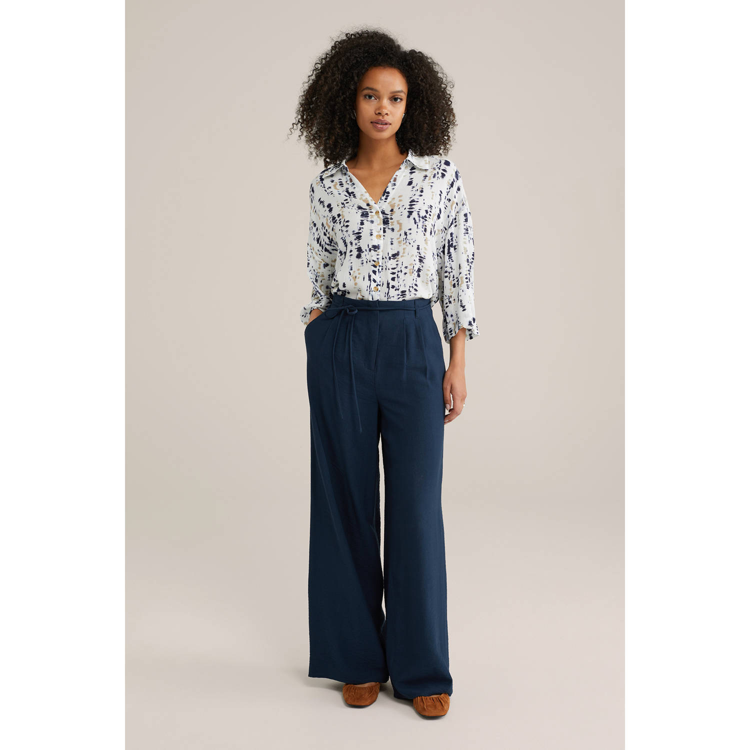 WE Fashion blouse donkerblauw