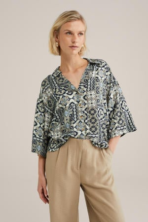 blouse grijsgroen