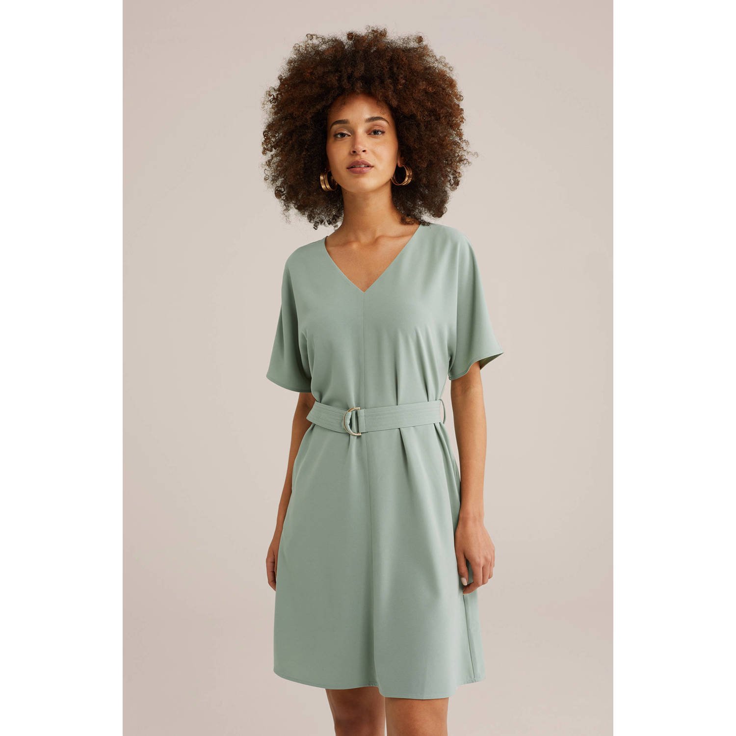 WE Fashion jurk lichtgroen