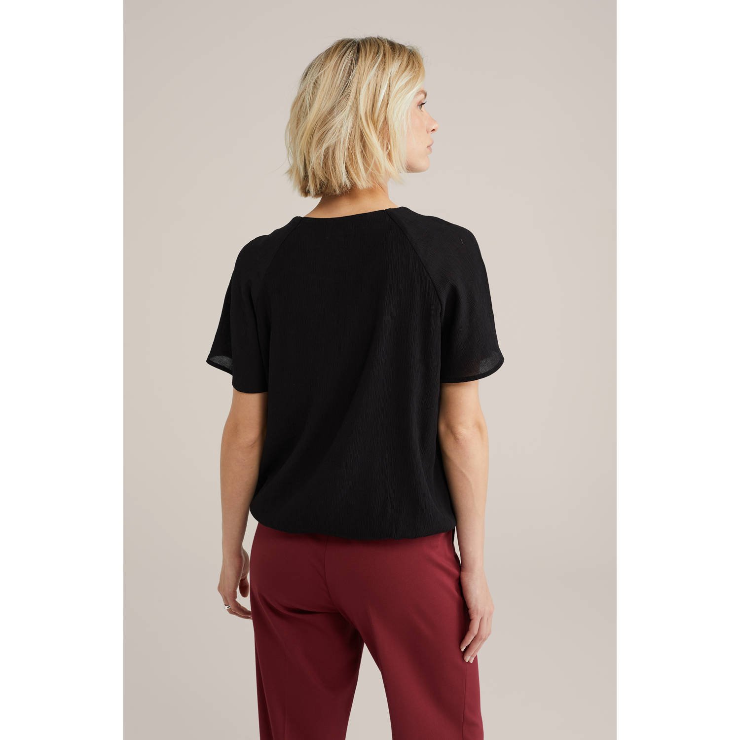 WE Fashion blousetop zwart