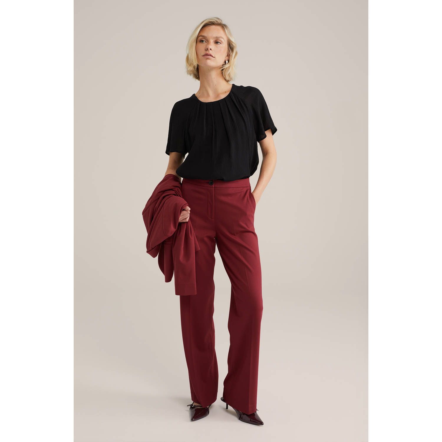 WE Fashion blousetop zwart