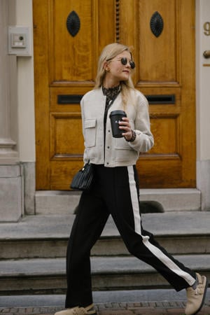 loose casual broek blauw