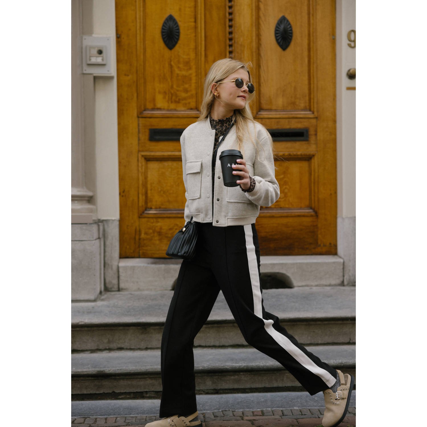 AI&KO loose casual broek blauw