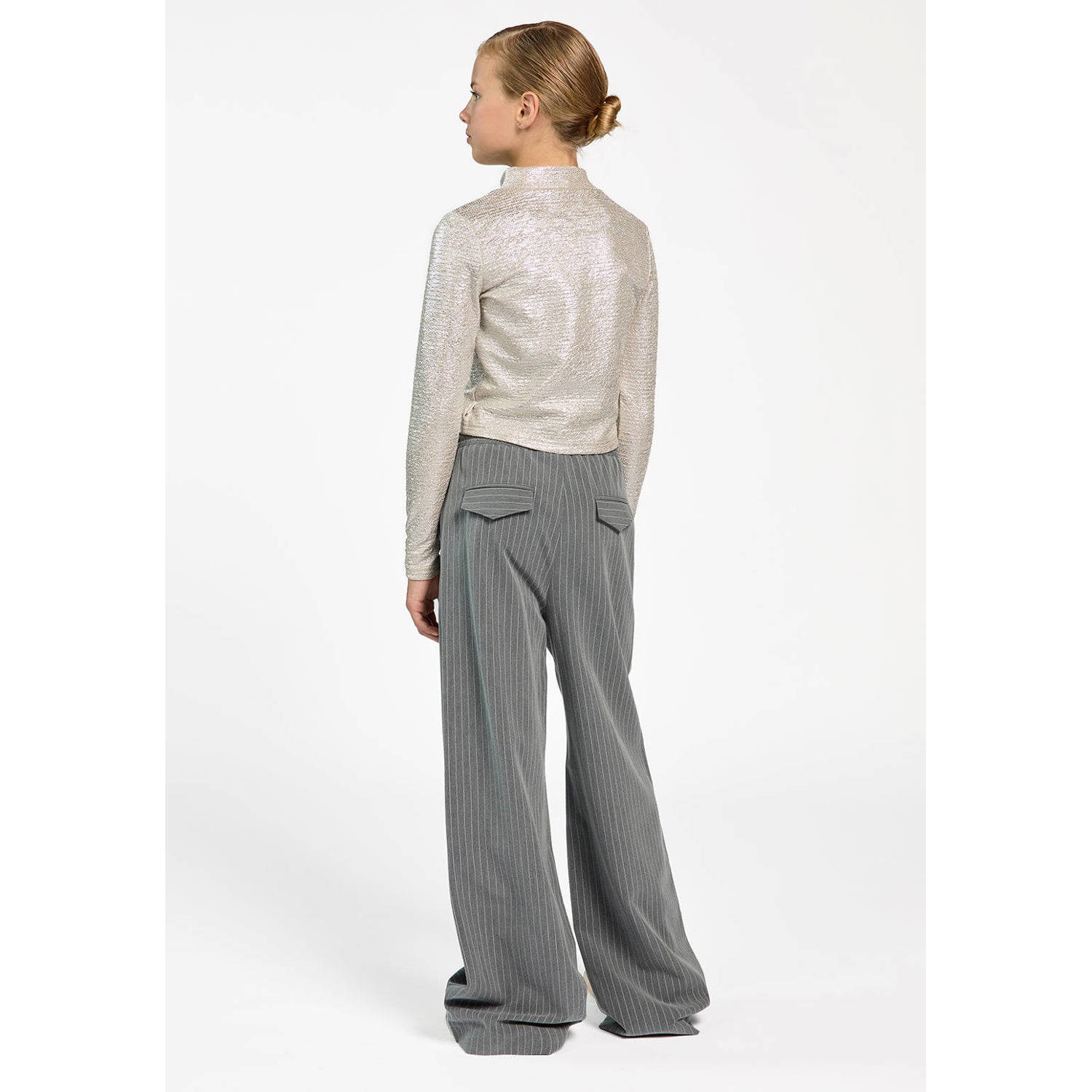 AI&KO flared casual broek grijs