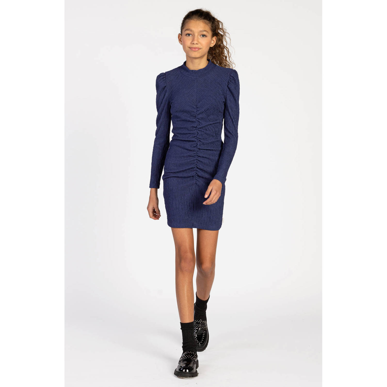 AI&KO korte jurk blauw