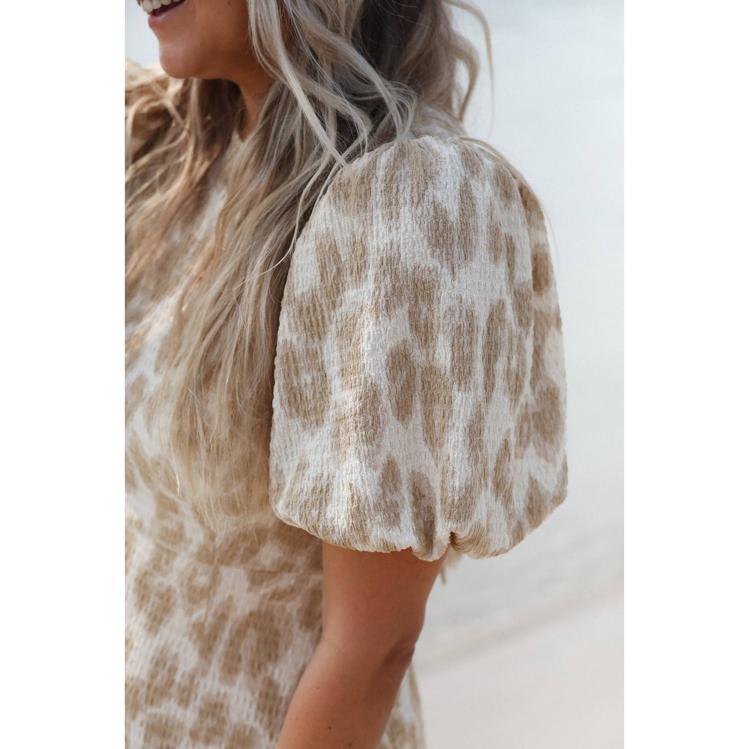 Bolina Island x Florine Hofstee jersey maxi jurk beige