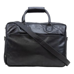 17 leren laptoptas State Street zwart