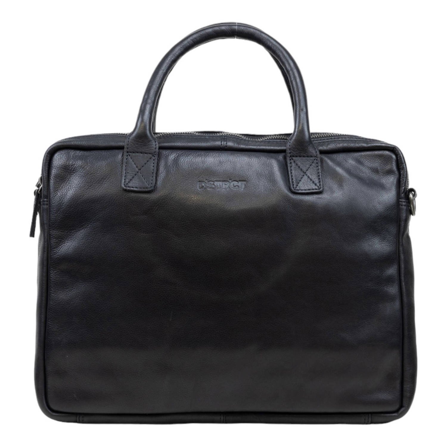DSTRCT 15.6 leren laptoptas State Street zwart