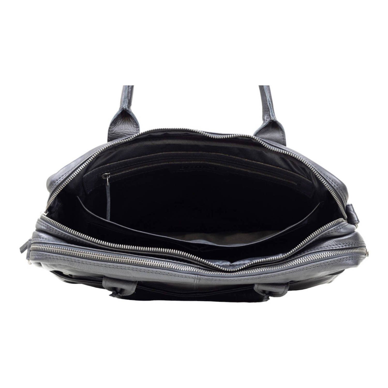 DSTRCT 15.6 leren laptoptas State Street zwart