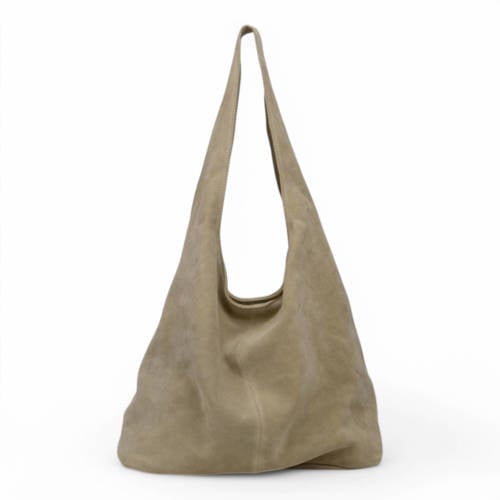 DSTRCT suede schoudertas Portland Road taupe afbeelding