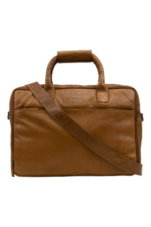 17 leren laptoptas State Street cognac