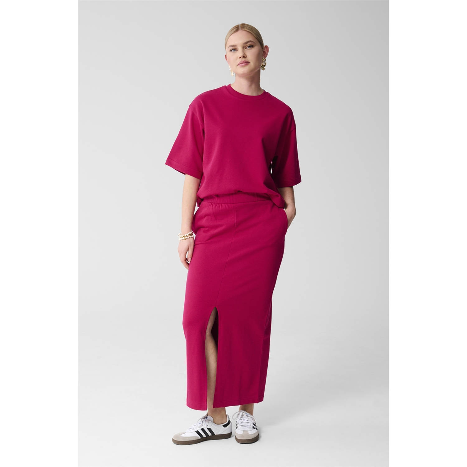 Shoeby midi rok fuchsia
