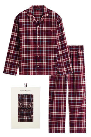 giftbox flanellen pyjama rood/ecru