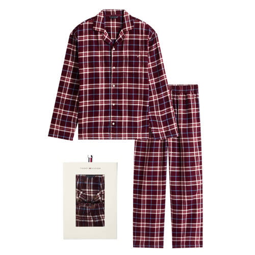 Tommy Hilfiger flanellen pyjama rood/ecru afbeelding