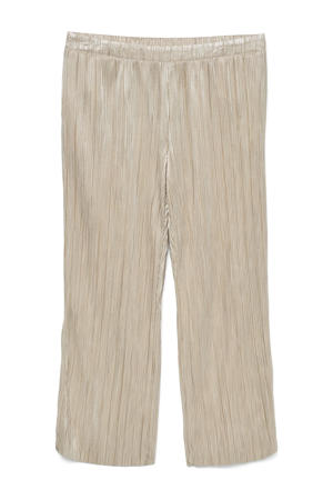 wide leg regular waist casual broek champagne
