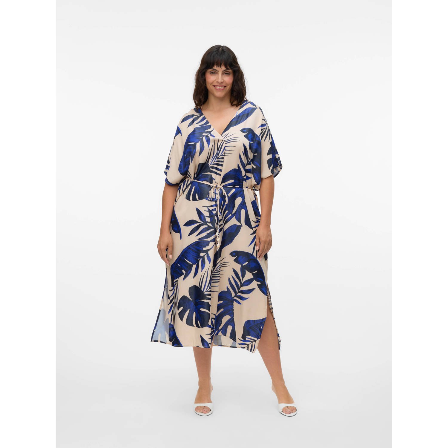 VERO MODA CURVE zomerjurk ecru