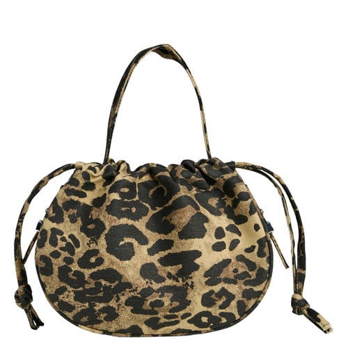 PIECES crossbody tas PCBALLOON met panterprint bruin afbeelding