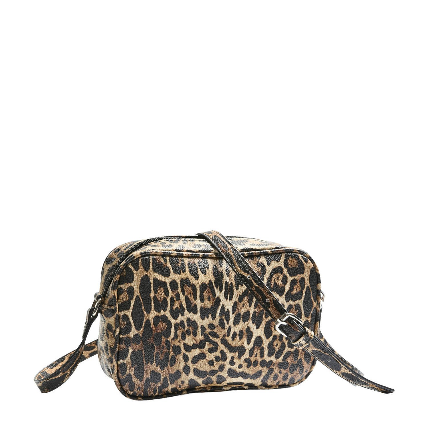 PIECES crossbody tas PCFANNI met panterprint bruin