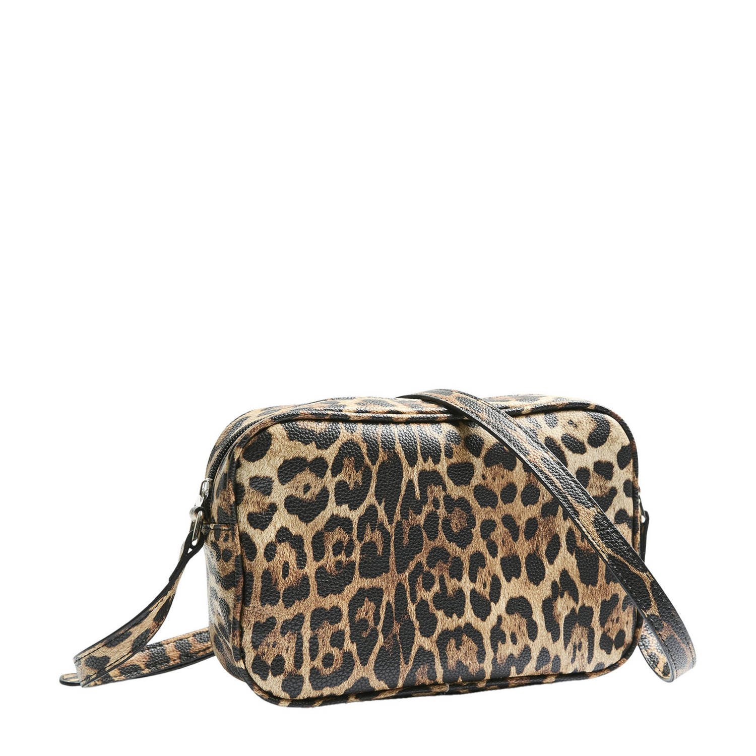 PIECES crossbody tas PCFANNI met panterprint bruin
