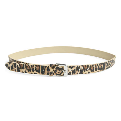 PIECES riem PCKOPAS met panterprint bruin afbeelding