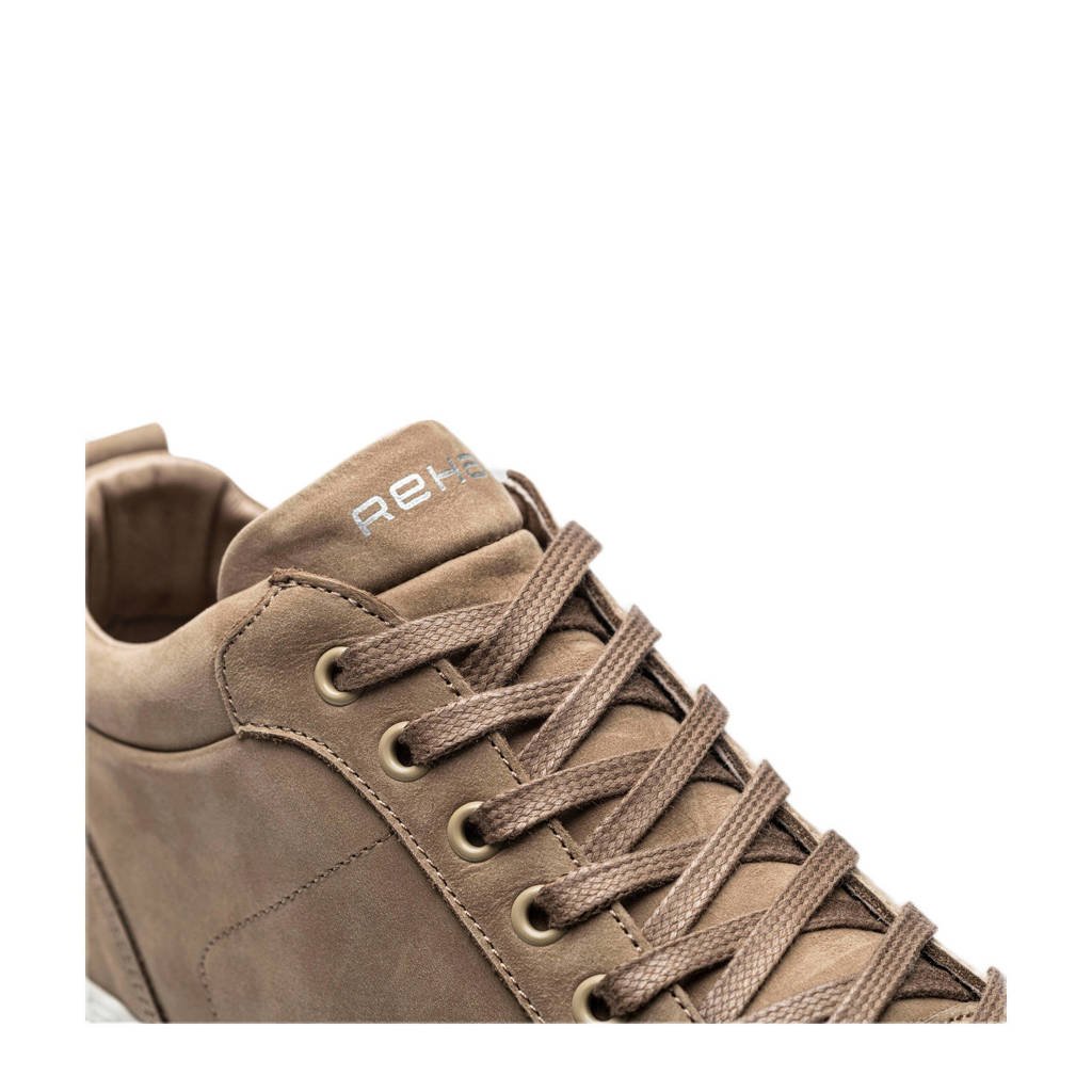 Rehab Craig nubuck sneakers taupe wehkamp