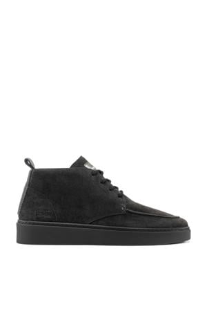 Owen suède veterboots donkergrijs