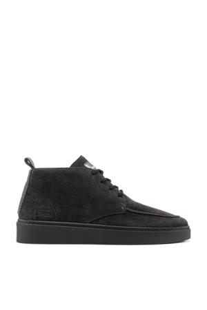 Owen suède veterboots donkergrijs
