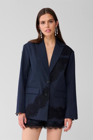 regular blazer blauw