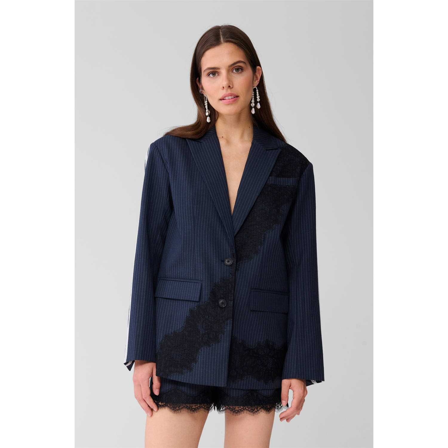 Shoeby regular blazer blauw