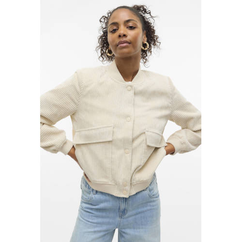 VERO MODA jasje rib gebreid crème afbeelding