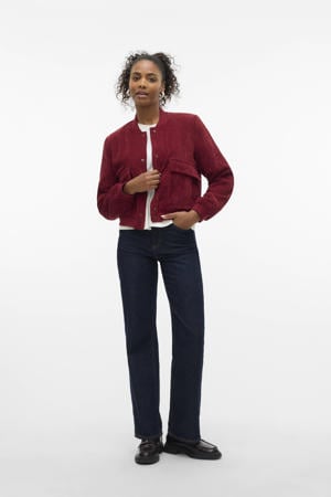 jasje rib gebreid donkerrood