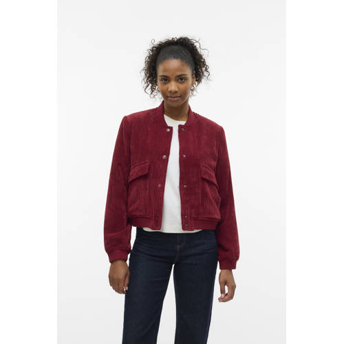 VERO MODA jasje rib gebreid donkerrood afbeelding