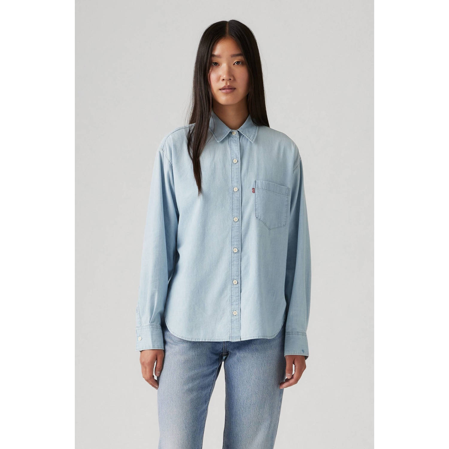 Levi's blouse light blue denim