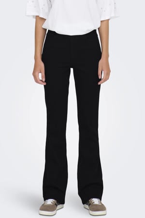 high waist flared jeans black denim