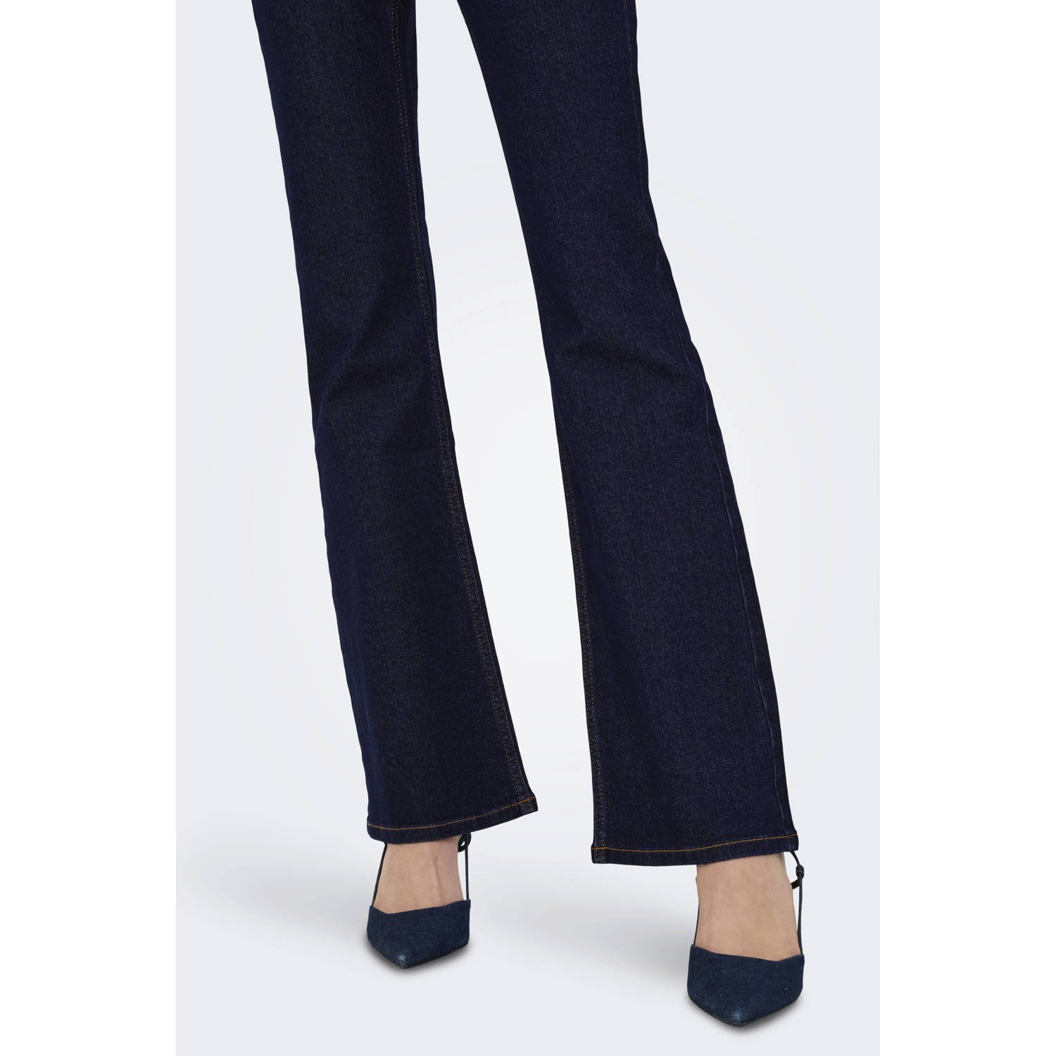 JDY high waist flared jeans dark blue denim