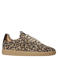 DWRS Poona suède sneakers `met panterprint beige/zwart