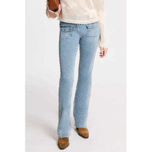Morgan high waist bootcut jeans light blue denim afbeelding
